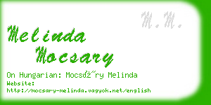 melinda mocsary business card